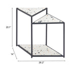 Zuo Miste Side Table - Multicolor-Dimensions: 14.0" L x 26.2" W x 20.1" H