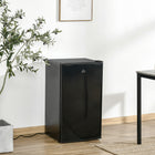 HOMCOM Mini Fridge with Freezer and Reversible Door - Black-Cools quickly and quietly with a low-energy consumption compressor