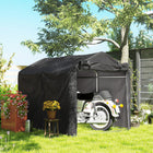 Outsunny 7' x 5' Garden Storage Tent-PE cloth features waterproof and UV resistance for durability
