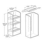 Azar Extra Small Plastic Three Tier Organizer - 9.87" x 4.75" x 3.12" - Clear-Three tiers for organized separation and easy visibility