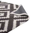 Modway Alika Abstract Diamond Trellis Area Rug - 5 ft W x 8 ft L - Ivory/Charcoal-Stain Resistant / Easy To Clean