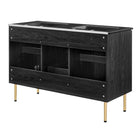 Modway Chaucer 48" Double Sink Bathroom Vanity - Black-8
