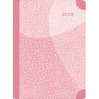 Socadis W. Maxwell 2026 Memo Daily Planner - 7.25" x 9.75" - Pink - Bilingual-January to December 2026