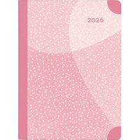 Socadis W. Maxwell 2026 Memo Daily Planner - 7.25" x 9.75" - Pink - Bilingual-January to December 2026