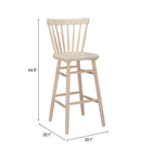 Zuo Tyce Barstool - Natural - Set of 2-6