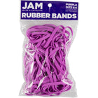 JAM Paper Durable Rubber Bands - Size 64 - Purple - 100 Pack-Colour: Purple | Colourful Elastic Rubberbands