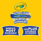 Crayola Ultra-Clean Washable Broad Line Markers, 16 Count-Big barrels for younger children to grasp