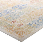 Modway Solimar Distressed Southwestern Aztec Area Rug - 4 ft W x 6 ft L - Multicolored-Stain Resistant / Easy To Clean