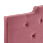 Modway Juliet Tufted Performance Velvet King/California King Headboard - Dusty Rose-Durable Stain-Resistant Fabric