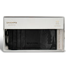 Champs Camo Leather Slim Cardholder - Black-Gift box included