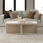 Hudson&Canal Laguna 45" Wide Rectangular Coffee Table - Alder White-Features easy assembly