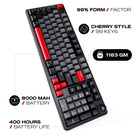 Cybeart Akula 99 Full Size Tri-Mode Wireless RGB Gaming Keyboard - Black-5-layer gasket-mounted design with Poron and IXPE foams for sound dampening and a soft, cushioned typing feel. Internally dampened layers minimize resonance, suppress echo, producing rich, muted “thock” acoustics and quieter typing