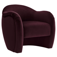 Modway Compose Performance Velvet Accent Chair - Mulberry-Versatile Accent Chair