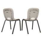 Lifetime Kids Stacking Chairs Bundle - Bronze - 2 Pack-White, High-Density Polyethylene (HDPE)