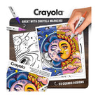 Crayola 32-Page Adult Colouring Book - Mercury in Retrograde-80 lb paper ideal for alcohol markers and vibrant colour layering. Included blotter sheet prevents bleed-through and keeps your colouring crisp and clean