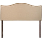 Modway Curl Nailhead Upholstered Queen Headboard - Cafe-Particleboard and solid wood frame