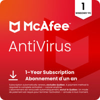 McAfee AntiVirus Internet Security Software for 1 Windows PC - 1-Year Subscription with Auto-Renewal [Digital Download]-Experience award-winning antivirus protection, trusted by millions, for a faster and stronger defense against evolving threats.