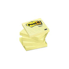 Post-it Canary Yellow Notes, 3'' x 3'', Lined, 6 Pack-Canary Yellow