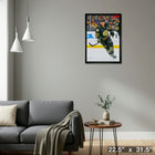 David Pastrnak Bruins Action - Framed Canvas - 22" x 31"-Ready to hang - arrives fully assembled
