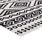 Modway Haku Geometric Moroccan Tribal Area Rug - 8 ft W x 10 ft L - Black/White-Stain Resistant / Easy To Clean