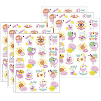 Eureka Flamingo Strawberry Lemonade Scented Stickers - 6 Packs of 80-These fun and colorful strawberry lemonade scented stickers are sure to be a favorite among students, teachers, and parents