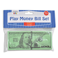 Learning Advantage Play Bill Set-105 BILLS INCLUDED -- This money play set includes 35 Ones, 35 Fives, 20 Tens, 15 Twenties, 5 Fifties and 5 Hundreds.
