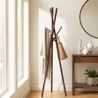 Decent Living Wooden Coat Rack - Walnut Finishing on Ashwood-6