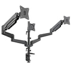ShoppingAll Adjustable Triple Gas Spring Monitor Mount Desk Stand for 15"-32" Monitors - Black-Hold three 15"-32" monitors, each arm holds up to 17.6lb/8kg monitor with 75mm x75mm or 100mm x 100mm VESA mounting holes