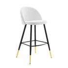 Modway Cordial Fabric Bar Stools - White - Set of 2-Assembly Required