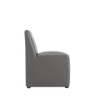 Manhattan Comfort Anna Square 18.9" Modern Faux Leather Upholstered Dining Chair - Pewter - Set of 2-Made to Last. Commercial Grade Product