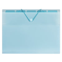 Staples 5 Pocket Expanding Folder - Letter Size - Blue-5 tabs for efficient access to any document