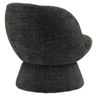 Modway Vesta Chenille Fabric Upholstered Swivel Chair - Carbon Black-Non-Marking Floor Glides