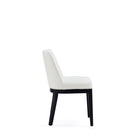 Manhattan Comfort Gansevoort 19" Modern Faux Leather Upholstered Dining Chair - Cream - Set of 2-Seat Height: 19.5