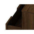 Manhattan Comfort Rockefeller 20.08" Mid-Century Modern 1-Drawer Nightstand - Brown-Perfect for Storage or Display Items