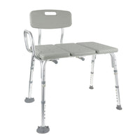 BIOS Living Knock Down Transfer Bench - Plastic-Reversible seat/back rest to accommodate left and right transfers