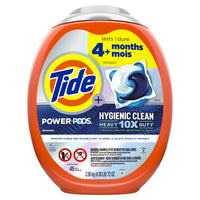 Tide Hygienic Clean Heavy 10x Duty Power PODS Laundry Detergent - 45 Pack-Removes visible and invisible dirt with the help of 10 concentrated cleaning actives