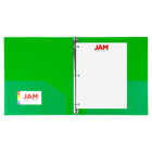 JAM Paper Plastic 0.5" 3-Ring Binder - Green-Quantity: Sold Individually | Made to be long lasting and resist tearing or bending, easy to clean.
