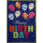Rosedale Gold Birthday Greeting Cards/Envelopes - 5-1/2" x 8" - Printed Balloons - 6 Pack-Premium quality greeting cards