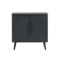 Manhattan Comfort Jodie 31.1" Mid-Century Modern Accent Cabinet - Charcoal Grey-Mid-Century Modern Accent Cabinet Perfect for Home Office, Kids Room, Living Room and Bedroom