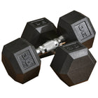 Soozier Rubber Dumbbells Weight Set - Total 60 lb - 30 lb Each - Dumbbell Hand Weight for Body Fitness Training-Exercise and strengthen your arms, shoulders, and back  