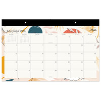 Mead 2026-27 Artisan Compact Desk Pad - 18" x 11" - 15 Months - Bilingual-Page Size: 17 3/4" H X 10 7/8" W