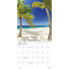 DateWorks 2026 16-Month Mini Wall Calendar - 7" x 7" - Beaches - English-September 2025 - December 2026