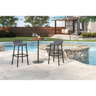 Suncast Outdoor Bar Stools - Cool Grey - 2 Pack-Steel leg structure with end caps to ensure durability and stability