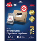 Avery White Rectangle Labels with TrueBlock, 3" x 4", for Laser/Inkjet Printer, 60 Pack (8964)- 3-1/3" x 4", White
