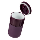 Gry Mattr Ceramic Silicone Sleeve Travel Cup - 360 ml - Violet-360 mL (12 oz) liquid capacity