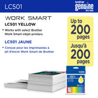 Brother Genuine LC501YS Ink Cartridge - Standard Yield - Yellow -Brother Genuine LC501YS Standard Yield Yellow Ink Cartridges deliver consistent, reliable performance