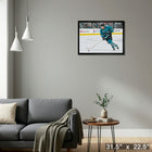 Joe Pavelski San Jose Sharks - Framed Canvas - 31" x 22"-Ready to hang - arrives fully assembled