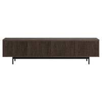 Hudson&Canal Whitman TV Stand for TV's up to 85" - Alder Brown-A transitional design accommodates TVs up to 85" for your entertaining space