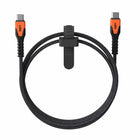 UAG Rugged Kevlar Core USB-C to USB-C Charge/Sync Cable 5ft - Black/Orange-MFI Certified