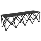 Outsunny Portable 4-Seater Folding Team Sports Sideline Bench-Seats four people, unfolds and ready for use instantly